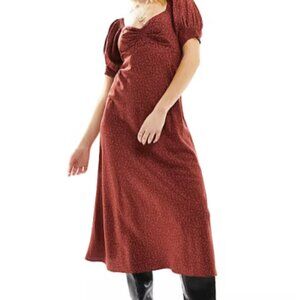 Red Floral Midi Madewell Dress